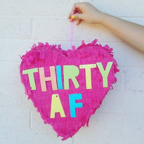 30 Flirty And Thriving 30th Birthday, 30 And Flirty Party Birthday Ideas, 30 Pinata, 30th Birthday Pinata, 30 And Flirty And Thriving, Flirty Thirty And Thriving, Girly 30th Birthday Ideas, 30 Flirty And Thriving Party Decorations, Dirty 30 Party Ideas