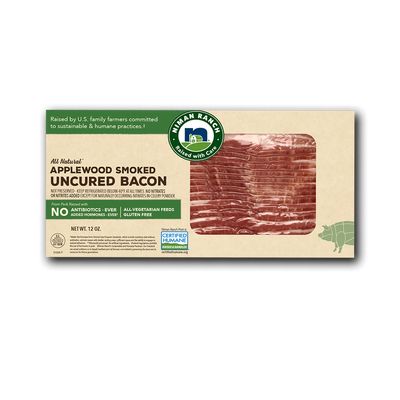 Niman Ranch Applewood Smoked Uncured Bacon Food Deals, Applewood Bacon, Uncured Bacon, Bacon Sausage, Cattle Ranching, Fresh Chicken, Diced Chicken, Andouille Sausage, Smoked Pork