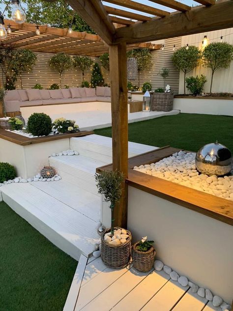 Terrace Garden Design, Back Garden Design, Backyard Renovations, Patio Garden Design, Backyard Remodel, Modern Backyard, Back Porch Ideas, Have Inspiration, Outdoor Gardens Design