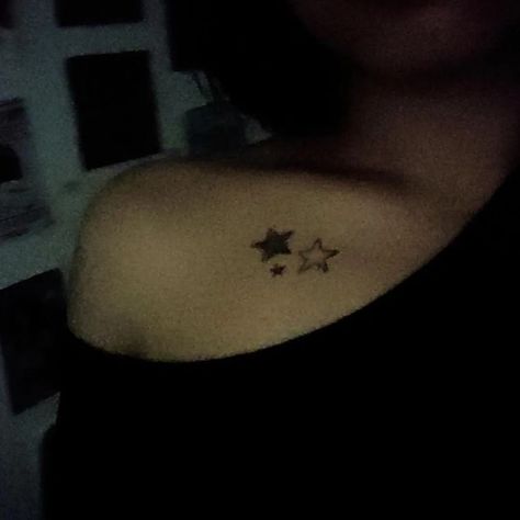 Star Tattoo On Shoulder, Tattoo On Shoulder, Bone Tattoos, Cute Tats, Star Tattoo, Cute Little Tattoos, Collar Bone Tattoo, Astral Projection, Subtle Tattoos