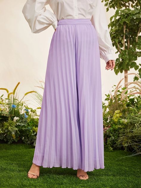 Pleated Wide Leg Pants, Sequin Blazer, Diy Sewing Clothes, Women Pants, Pleated Pants, Purple Hues, Casual Style Outfits, Secret Pants, Style Outfits