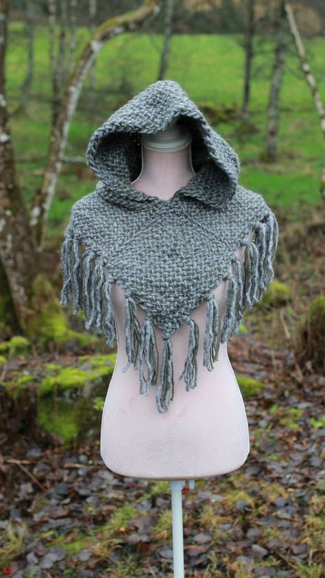 Triangle Weaving, Skjoldehamn Hood, Viking Cape, Larp Clothing, Triangle Loom, Viking Hood, Crochet Hood, Hood Pattern, Early Medieval