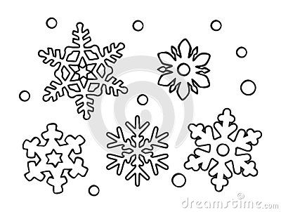 Snowfall Drawing, Snow Icon, Cartoon Silhouette, Silhouette Outline, Stencil Decor, Classroom Materials, Snow Flower, Snowy Weather, Vector Cartoon