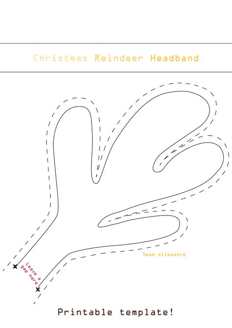 Printable reindeer antler template · Printable reindeer ears template ... Reindeer Ears Template, Reindeer Antlers Template Free Printable, Diy Reindeer Antlers, Reindeer Antlers Template, Antler Template, Reindeer Antlers Headband, Diy Christmas Reindeer, Ugly Christmas Sweater Diy Funny, Homemade Headbands