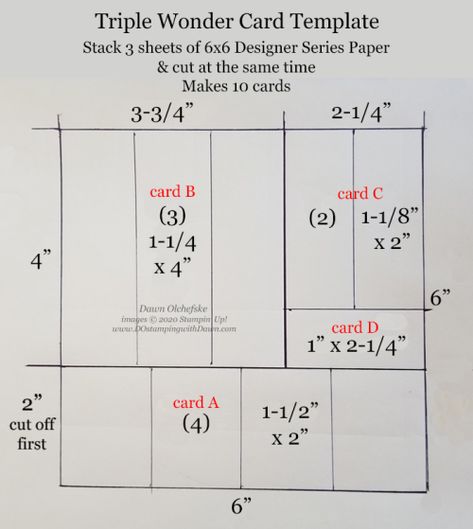 Triple Wonder Cards - make 10 cards from 3 sheets of 6x6 Designer Series Paper from Dawn Olchefske #dostamping #papercrafting #cardmaking #howdSheDOthat 6x6 One Sheet Wonder, One Page Wonder, One Sheet Wonder Templates, One Sheet Wonder Cards, One Sheet Wonders, Crafting Techniques, Card Sketches Templates, Card Making Templates, Make 10