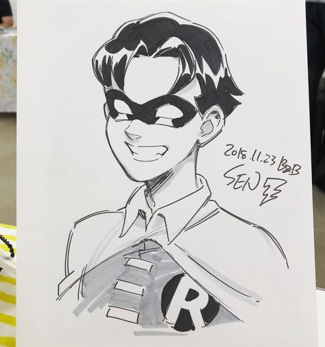 #robin #dickgrayson #dccomics #commission #sketch #braveandboldart Batman, Sketch, Instagram Photos, On Instagram, Instagram