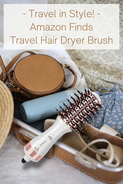 Travel Hair Dryer Brush with a 2" barrel, compact size and light weight makes it a perfect product for traveling and personal use. Travel Hair Tools, Travel Blow Dryer, One Step Hair Dryer, Hair Dryer Styler, Travel Hair Dryer, Hot Air Brush, Hair Blow Dryer, Travel Hair, Dryer Brush