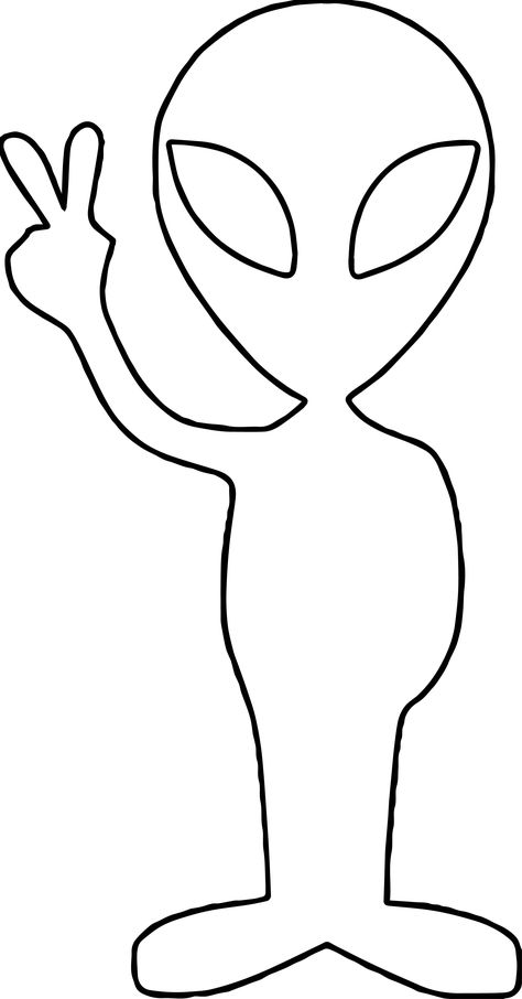 Free Alien Coloring Pages Planet Coloring Pages, Alien Crafts, Alien Party, Alien Halloween, Planet Colors, Alien Drawings, Body Template, Arte Alien, Drawing Stencils