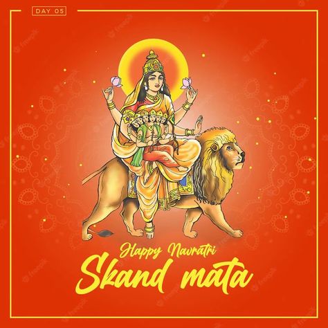 Download this Premium Vector for Social media post design for Happy Navratri Skand devi day 5 festival of india, and discover more than 22 Million Professional Graphic Resources on Freepik. #freepik #vector #navratri #mahagauridevi #skand #skandmata #bannerdesigntemplate #socialmediapost #socialmediapostdesign Skandmata Devi, Navratri Devi Images, Festivals Of India, Navratri Images, Social Media Post Design, Happy Navratri, Banner Template Design, Durga Goddess, God Art