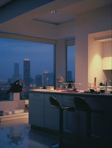 80s Apartment Aesthetic, Tokyo 80s, Sunshine Apartment, 90s Apartment, 80s Apartment, 1980s Interior Design, Penthouse Aesthetic, 1980s Interior, 90s Interior