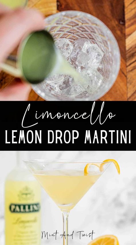 This limoncello lemon drop martini recipe is tangy and sweet, full of lemon flavor. A lemon drop limoncello martini is perfect for those who want to enjoy a classy martini, but with more flavor. Lemon Drop Martini Recipe, Limoncello Martini, Limoncello Cocktails, Perfect Martini, Homemade Limoncello, Lemon Cocktail, Summer Cocktail Party, Lemon Drop Martini, Light Appetizers