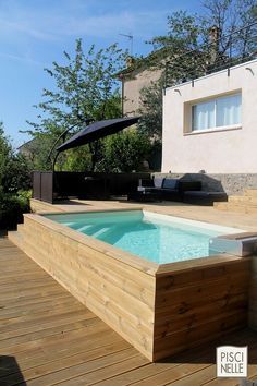 Piscina Container, Oberirdischer Pool, Shipping Container Pool, Moderne Pools, Container Pool, Wooden Cladding, Piscina Interior, Small Swimming Pools, Jacuzzi Outdoor