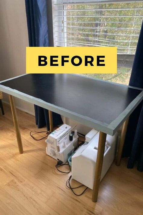 Linnmon Desk Hack, Cheap Ikea Desk, Diy Ikea Desk, Ikea Desk Top, Ikea Linnmon Desk, Ikea Linnmon, Diy Home Upgrades, Office Upgrade, Raw Wood Furniture