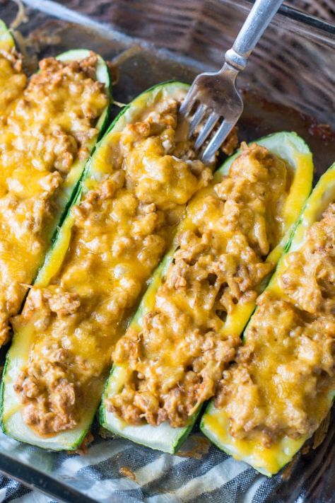 The 15+ Best Zucchini Boats - The Oregon Dietitian Cheeseburger Ideas, Beef Zucchini Boats, Keto Cheeseburger, Stuffed Zucchini Boats, Keto Zucchini, Zucchini Casserole, Stuffed Zucchini, Zucchini Boats, Low Carb Zucchini