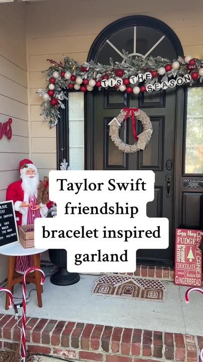 Kilee | Home + Motherhood on TikTok Mistletoe Doorway, Lenox Mistletoe Park Village Display, Buy Stickers, Christmas Bracelet, Christmas Garland, Tis The Season, Tree Ornaments, Stuff To Do, Friendship Bracelets