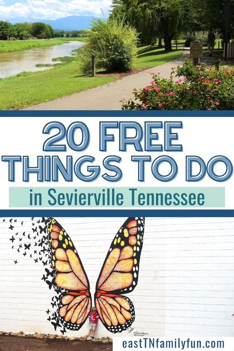 When visiting the Smoky Mountains, you'll experience the south's finest hospitality in Sevierville Tennessee. Free things to do with kids are also plentiful! Sevierville is the perfect stop on your Tennessee Vacation.  #sevierville #smokymountains #easttnfun #southernroadtrip Tennessee Family Vacation, Nashville Tennessee Vacation, Gatlinburg Tennessee Vacation, Tennessee Road Trip, Tennessee Cabins, Smokey Mountains Vacation, Smoky Mountains Tennessee, Sevierville Tennessee, Gatlinburg Vacation