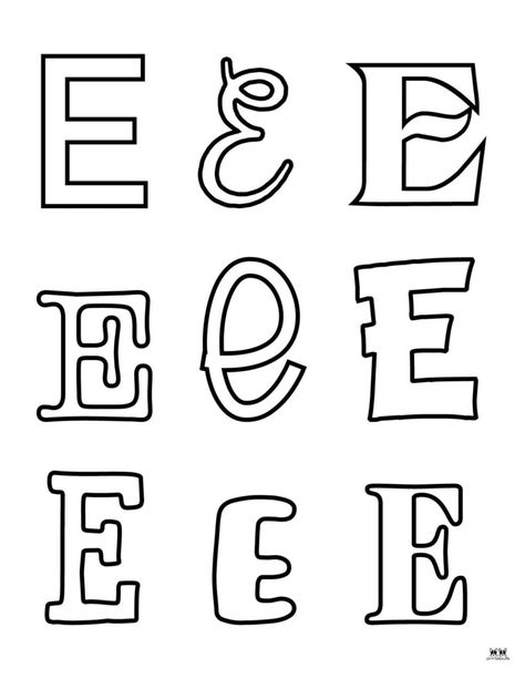 Choose from 50 FREE letter "e" worksheets perfect for your young learner. Worksheets include tracing, coloring, upper and lowercase, and more! Abc Activity, Year Challenge, Note Writing Paper, Abc Activities, Free Lettering, Alphabet Worksheets, Letter E, Different Fonts, Activity Sheets