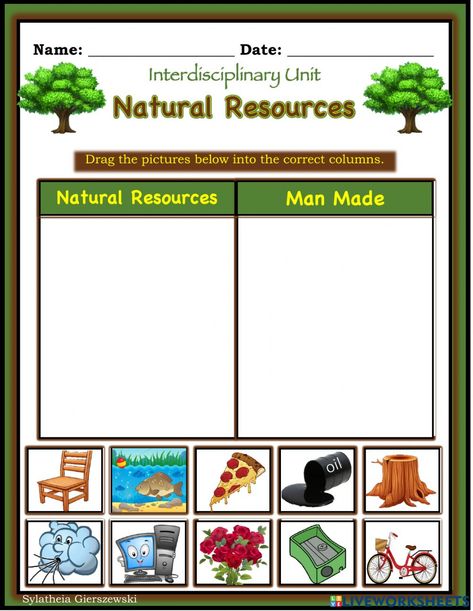 Natural Resources Worksheet, Recycling Lesson Plans, Natural Resources Activities, Plurals Worksheets, Preschool Charts, Science Quiz, Nonrenewable Resources, Father's Day Activities, Measurement Activities