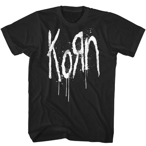 PRICES MAY VARY. Rock your look in Korn apparel! Elevate your style with comfortable and cool designs inspired by the epic nu-metal band. Mosh on and make a statement YEP, IT'S OFFICIAL! Our cool graphic t shirts are officially licensed. These super comfy tees are designed and printed in the USA by 2Bhip, a leader in high-quality retro, vintage style apparel since 1994 HIGH QUALITY CLOTHES, COMFY & COOL soft short sleeve, crewneck, t shirt for men, women, unisex. Pairs well with button up shirt Korn Shirt Design, Metal Band T Shirts, Emo Band Tees, Metal Head Clothes, Korn Merch, Black T Shirt Design, Band Shirt Outfits, Korn Logo, Korn Shirt