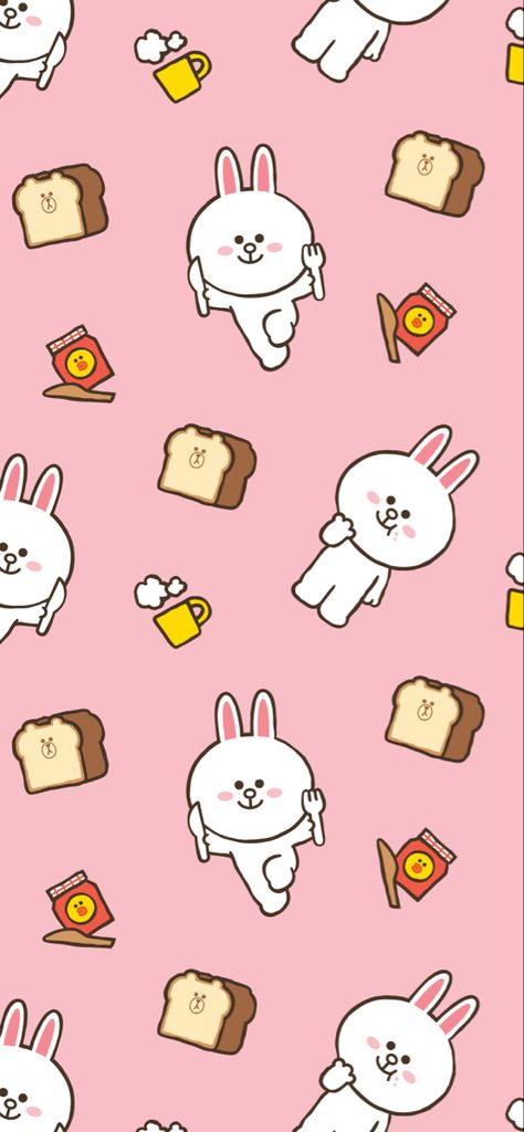 Line Friends Cony, Line Friends Wallpaper, Friends Background, Cute Art Drawings, Line Character, Cute Food Wallpaper, Food Wallpapers, Brown And Cony, Ip Design