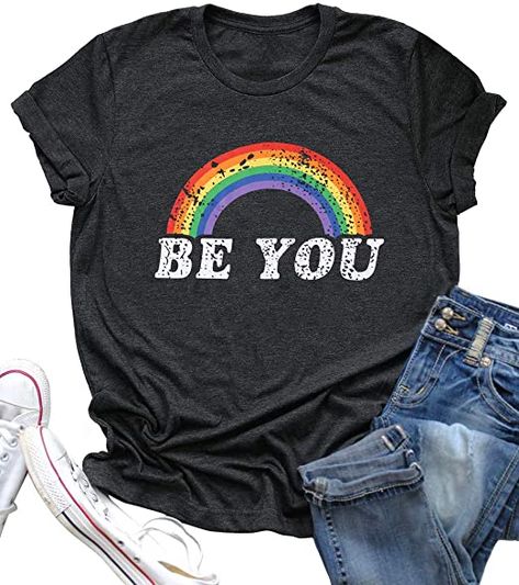 Pride T Shirt, Lgbtq Clothing, Gay Pride Shirts, Equality Shirt, Rainbow Tee, Rainbow Shirt, Funny Graphic Tees, Pride Tshirts, Rainbow Pattern