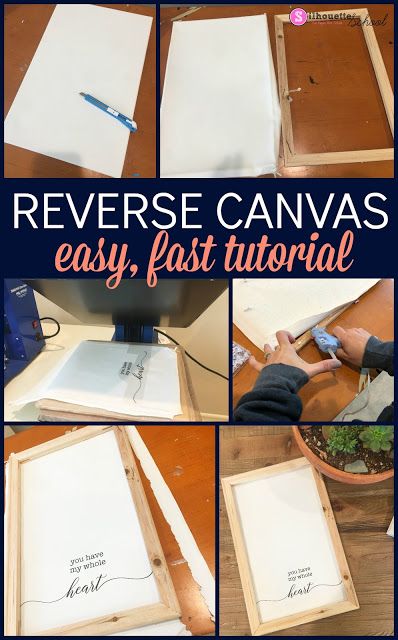 Canvas Tutorial, Silhouette Cameo 4, Diy Hanging Shelves, Silhouette School, Reverse Canvas, Canvas Diy, Wine Bottle Diy Crafts, Wine Bottle Diy, Canvas Ideas