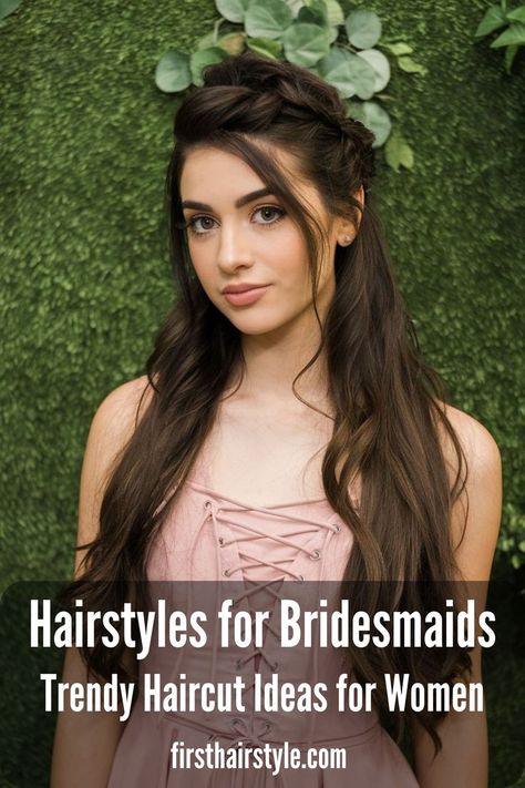 Modern Bridesmaid Haircuts to Try Hairstyles For Bridesmaids, Wedding Day Looks, Haircuts To Try, Modern Bridesmaid, Elegant Updos, Stunning Hairstyles, Trendy Haircuts, Bridesmaid Hairstyles, Elegant Updo