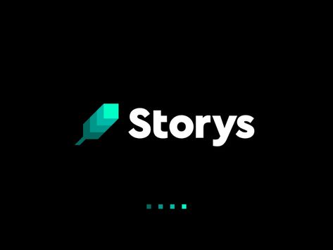 Storys Logo Design - Feather / Stories / Layers / Pixels by Dalius Stuoka | logo designer on Dribbble Feather Logo, Developer Logo, Pixel Design, Simple Logo Design, Brand Style Guide, Learning Design, Simple Logo, Logo Designer, Brand Style