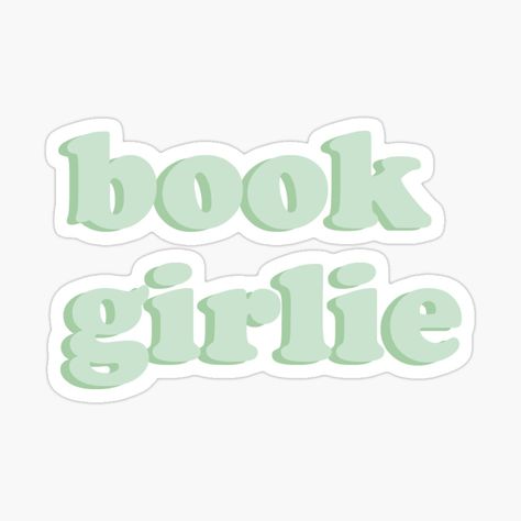 Get my art printed on awesome products. Support me at Redbubble #RBandME: https://www.redbubble.com/i/sticker/book-girlie-by-Sellyyyy/164283591.EJUG5?asc=u Green Stickers Aesthetic Printable, Journal Cover Stickers, Decorate Kindle, Book Aesthetic Sticker, Sticker Book Diy, Book Design Ideas, Book Tattoo Ideas, Book Cover Ideas, Book Decoration