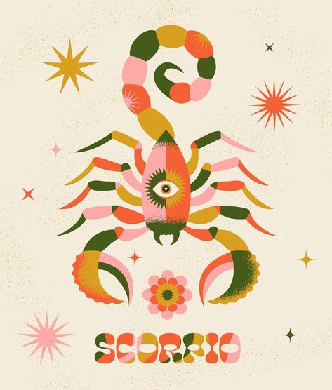 Jess Miller (@jessmillerdraws) • Fotos y vídeos de Instagram Scorpio Art, Zodiac Designs, Astrology Numerology, Astrology Art, Astrology Zodiac, Sign Art, Star Signs, Sticker Sheets, Zodiac Sign