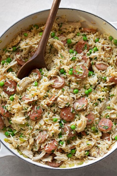 Sausage And Rice Recipes, Buffalo Chicken Sausage, Chicken Sausage And Rice, Sausage And Rice Skillet, Ground Beef Breakfast, Sausage And Rice, Chicken Sausage Recipes, Sausage Rice, Rice Skillet