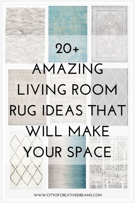 20+ Amazing Living Room Rug Ideas that will Make your Space | City of Creative Dreams Grey Rugs In Living Room, Rugs In Living Room Modern, Living Room Rug Ideas, Room Rug Ideas, Home Decor Ideas Living Room Apartment, Room Placement, Grey Sofa Living Room, Living Room Wood Floor, Boho Rugs