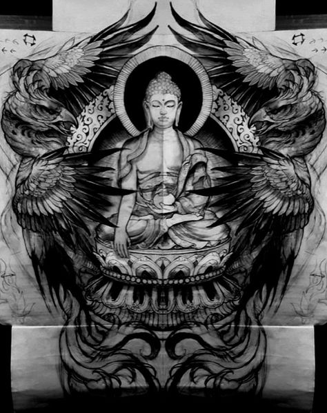 Buddha Back Tattoo, Buddha Tattoo Ideas, Buda Tattoo, Buddhist Tattoo, Buddha Tattoo Design, Buddha Tattoos, Back Piece Tattoo, Tattoo Back, Full Back Tattoos