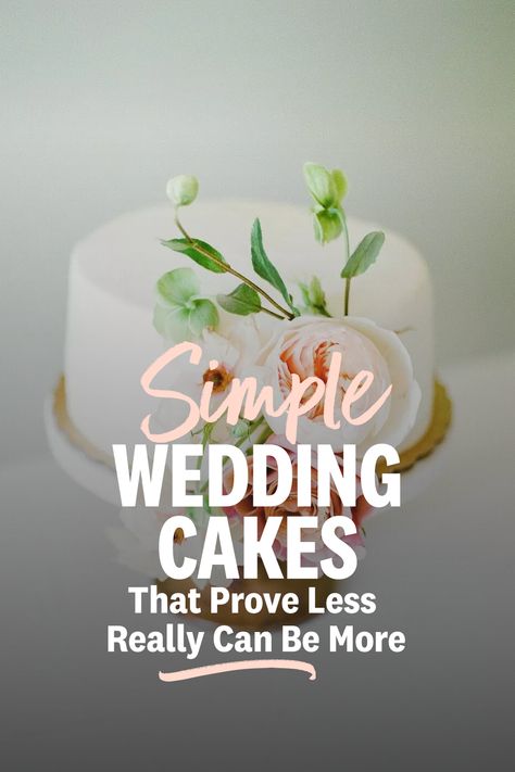 2 Tier Elegant Cake, Single Tier Buttercream Wedding Cake, 2nd Wedding Cake Ideas, Single Tier Wedding Cake Simple Flowers, Small 2 Layer Wedding Cake, Single Layer Wedding Cake Designs, Diy Flower Cake Topper, Wedding Cake 6 Inch, Elegant One Tier Wedding Cake