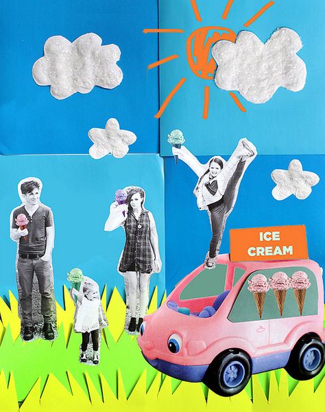 DIY Family Collage by Skunkboy Creatures., via Flickr Creative Collage Ideas, Kids Painting Activities, Baby Photo Collages, Portrait Challenge, Baby Collage, Photo Collage Diy, Family Photo Collage, Face Collage, Family Collage