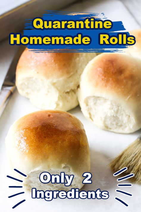 Homemade Rolls No Yeast, Quick Rolls Recipe, Hot Roll Recipe, Yeast Roll Recipe, Easy Homemade Rolls, Rolls No Yeast, Yeast Roll, Quick Dinner Rolls, 2 Ingredient Dough