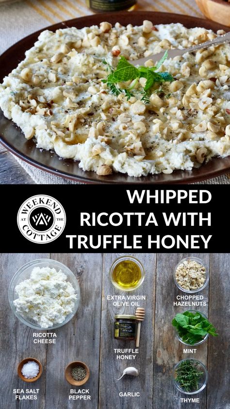 Whipped Riccota, Fancy Crackers, Veggie Meal Plan, Holiday Party Snacks, Truffle Honey, Easy Holiday Party, Truffle Cheese, Italian Appetizer, Veggie Meal