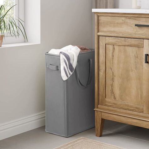 Chrislley Slim Laundry Hamper amazon Narrow Laundry Basket, Narrow Laundry, Laundry Organizer, Hamper Ideas, Clean Bed, Laundry Room Flooring, Laundry Room Closet, Metal Shelving Units, Laundry Tips