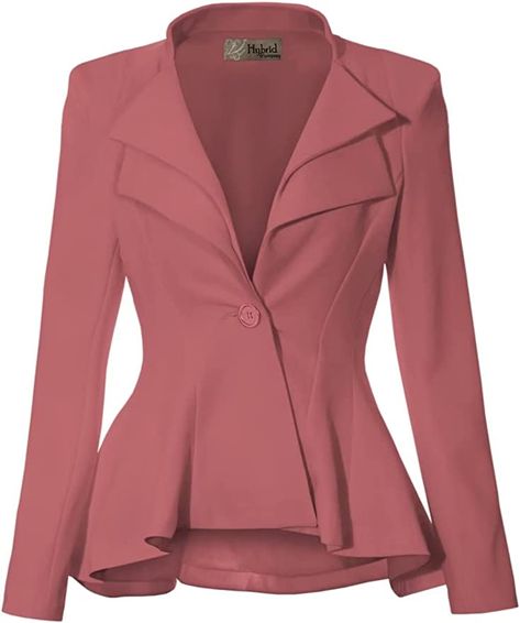 Buy Clothes Online, Peplum Styling, Single Button Blazer, Casual Work, Work Office, Blazer Buttons, Work Casual, Blazers For Women, Women's Casual