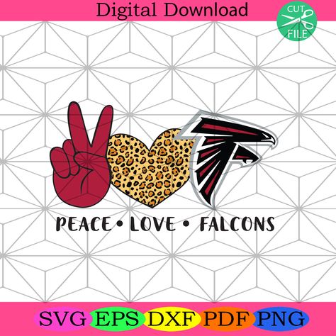 Falcons Svg, Atlanta Falcons Svg, Nfl Svg, Baseball Svg, Love Svg, Sports Svg, Atlanta Falcons, Nfl Teams, Peace Love