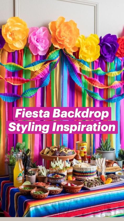 Fiesta Backdrop Styling Inspiration in 2022 | Diy party decorations, Fiesta theme party, Diy streamers Chunky Theme Party, Fiesta Theme Background, Fiesta Class Party, 50 Fiesta Birthday, Fiesta Two Year Old Party, Cricut Fiesta Decorations, Fiesta Party Centerpieces Diy, 5 De Mayo Party Ideas Decoration, South America Party Decorations