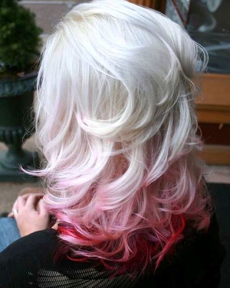 platinum+blonde+and+red+reverse+ombre Blonde And Pink, Reverse Ombre Hair, Shadow Hair, Reverse Ombre, Red Ombre Hair, Ombre Highlights, Ombre Hair Blonde, Hair Ombre, Super Hair