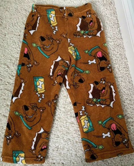 Scobby-doo Pajama Pants Size 6 Scooby Doo Outfits, Cute Pj Pants, Cartoon Pajama Pants, Pajamas Y2k, Pikachu Pajamas, Fuzzy Pj Pants, Black Pajama Pants, Boys Pajama Pants, Pj Outfit