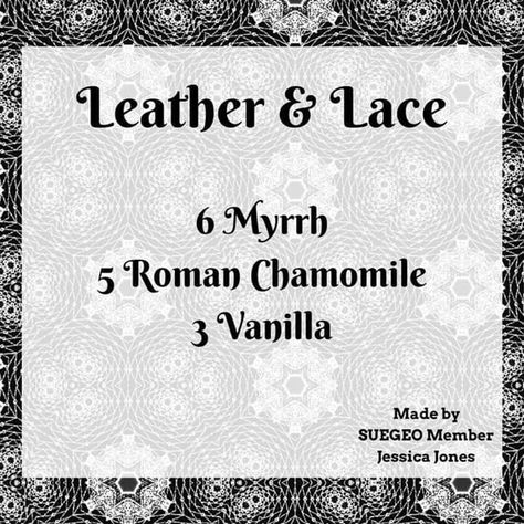 Leather Fragrance Oil Blends, Leather Scent Essential Oil, Leather Diffuser Blend, Leather Essential Oil Blend, Car Freshies Diy Recipe, Leather Perfume, Candle Scents Recipes, Perfume Blends, Essential Oil Perfumes Recipes