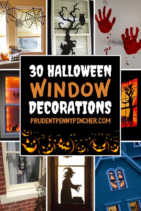 From scary to cute window decorations, there are plenty of DIY Halloween Window Decor Ideas to choose from that will give your windows a spooktacular makeover. These outdoor halloween decorations make great halloween party decorations! Diy Halloween Window Decorations, Halloween Window Decor, Diy Halloween Window, Diy Window Clings, Diy Halloween Door Decorations, Halloween Window Display, Halloween Window Silhouettes, Halloween Diy Door, Halloween Window Decorations