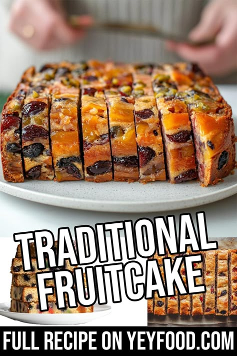 Traditional Fruitcake - Yeyfood.com: Recipes, cooking tips, and kitchen hacks for home cooks of all levels Traditional Fruit Cake Recipe, Best Fruitcake, Farming Lifestyle, German Food Authentic, Fruit Cake Cookies, Home Stead, Baking Pies, Food Authentic, Baking Breakfast