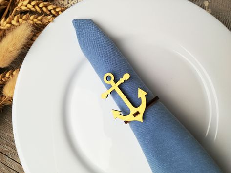 Nautical Napkin Rings, Captains Wheel, Coastal Table Decor, Cocktail Table Decor, Wedding Nautical, Coastal Table, Maritime Decor, Rustic Wedding Table Decor, Rustic Wedding Table