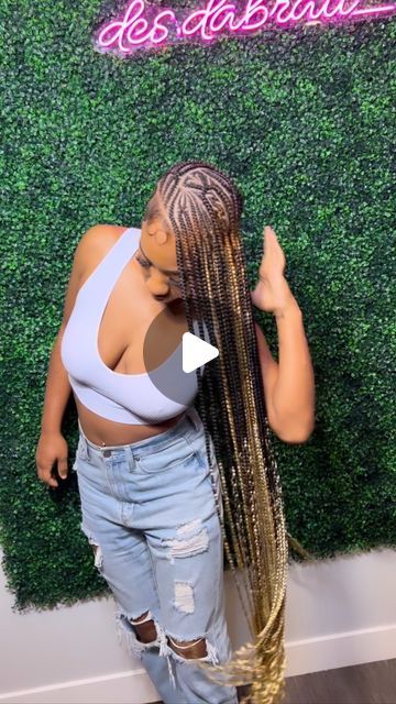 How To Style Lemonade Braids, Lemonade Braids In Front Knotless In Back, Lemonade Braids Black Women, Lemonade Braids With Color, Half Lemonade Braids Half Knotless, Half Lemonade Braids Half Box Braids, Lemonade Braids With Knotless, Lemonade Braids With Curls, Lemon Braids