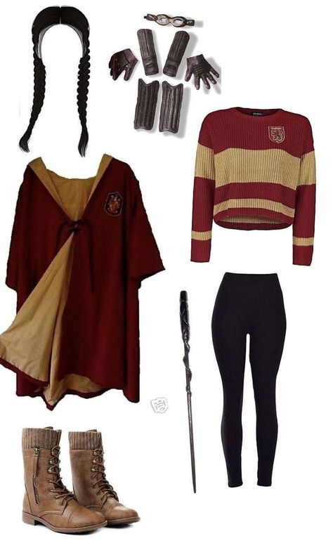 Shifting. Gryffindor Clothes Aesthetic, Hogwarts Outfits Gryffindor, Weasley Outfits, Witch Uniform, Hermione Costume, Bookworm Clothes, Harry Potter Uniform, Gryffindor Uniform, Gryffindor Outfit