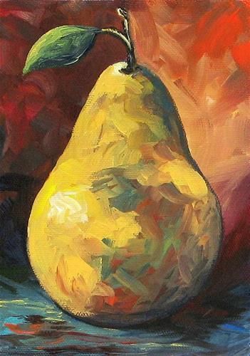 Daily Paintworks - "Pear VII" - Original Fine Art for Sale - © Torrie Smiley Pear Paintings, Mamaw Gifts, Tuscany Art, Fruit Artwork, Pear Art, Soyut Sanat Tabloları, Paint Projects, Fruit Painting, Tableau Art